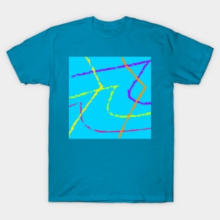 Sketch Mountains Abstract Pattern T-Shirt